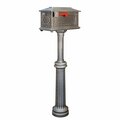 Special Lite Kingston Curbside with Bradford Surface Mount Mailbox Post, Swedish Silver SCK-1017_SPK-590-SW